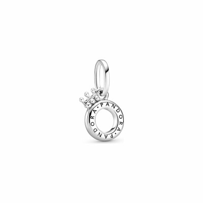 Pendentif Pandora Signature o couronné centre ouvert en argent