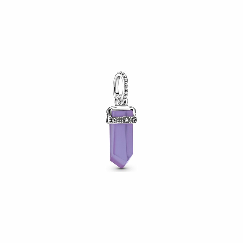 Pendentif Pandora Colours amulette violet en argent et cristal