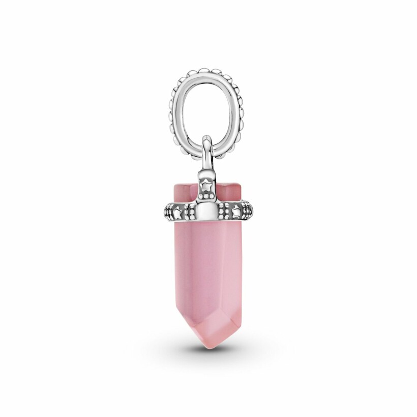 Pendentif Pandora Colours amulette rose en argent et cristal