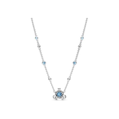 Collier Disney X Pandora Carrosse Citrouille en argent, oxyde de zirconium et cristal, 45cm