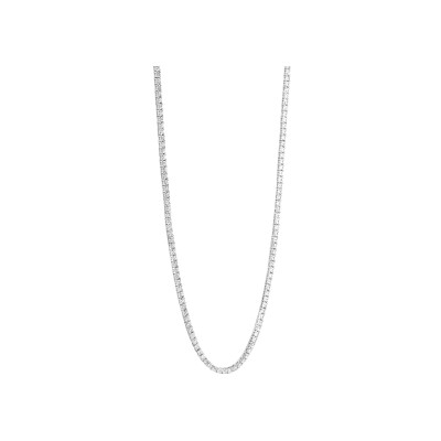 Collier Ti Sento en argent rhodié et oxyde de zirconium