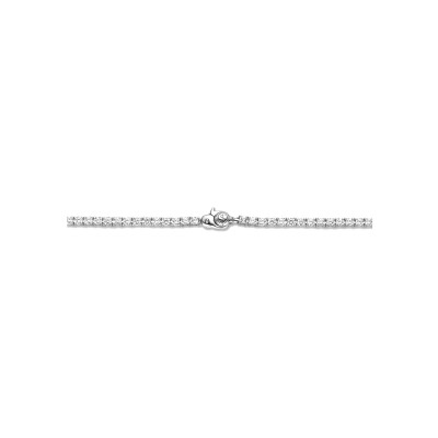 Collier Ti Sento en argent rhodié et oxyde de zirconium