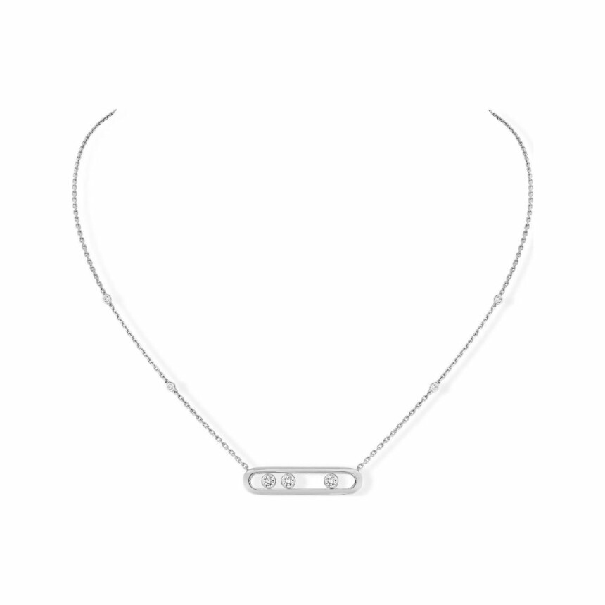 Messika Move Classique necklace, white gold and diamonds