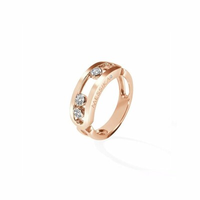 Bague Messika Move Classique en or rose et diamants