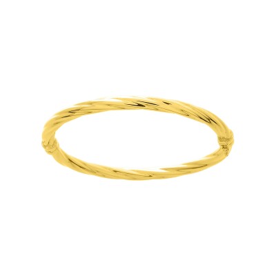 Bracelet Jonc Torchon 5mm en or jaune