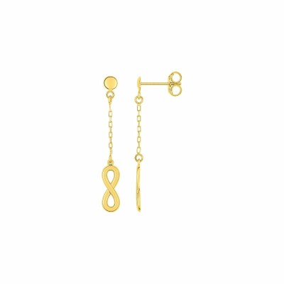 Boucles d'oreilles pendantes en or jaune