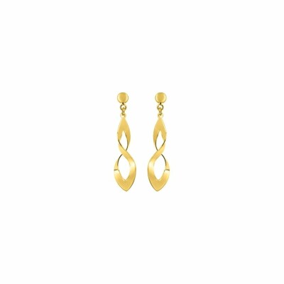 Boucles d'oreilles pendantes en or jaune