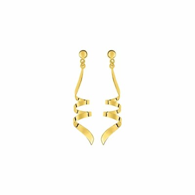 Boucles d'oreilles pendantes en or jaune