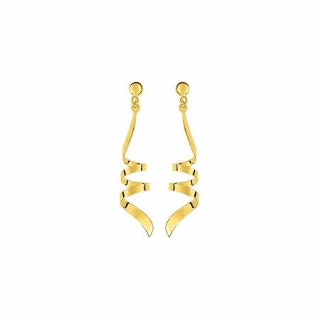 Boucles d'oreilles pendantes en or jaune