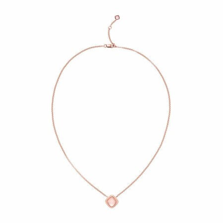 FRED Pain de sucre necklace, rose gold, diamonds, rose quartz