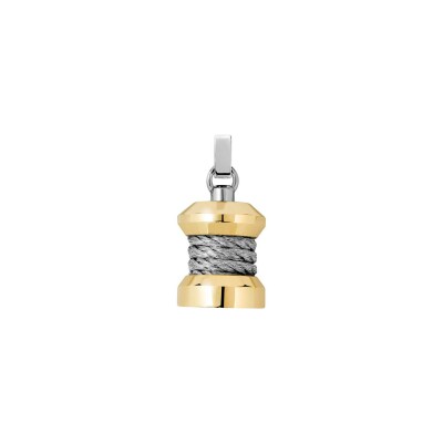 FRED Force 10 Winch pendant, small, yellow gold and steel