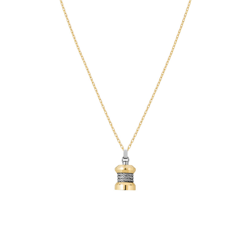 FRED Force 10 Winch pendant, small, yellow gold and steel