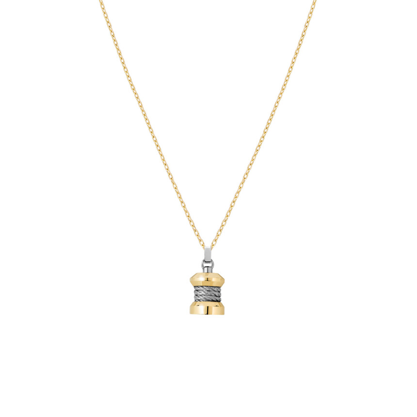 FRED Force 10 Winch pendant, small, yellow gold and steel