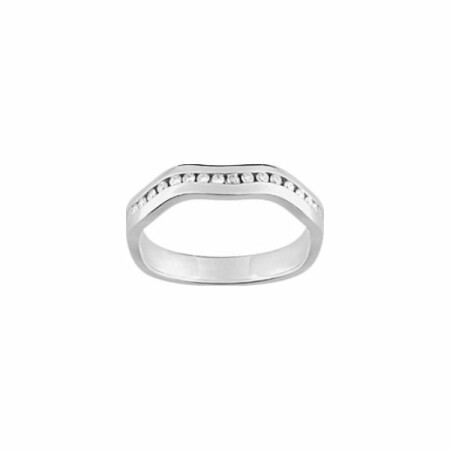 Alliance en or blanc et diamants de 0.14ct