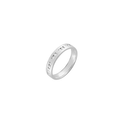Alliance contemporaine en or blanc