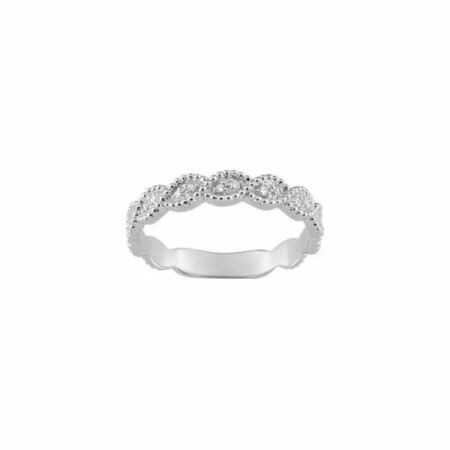 Alliance en or blanc et diamants de 0.05ct