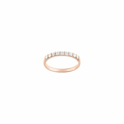 Alliance demi tour en or rose et diamants 0.30ct
