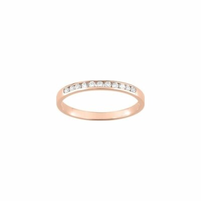 Alliance en or rose et diamants de 0.15ct