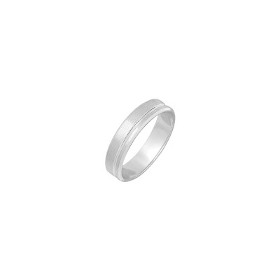 Alliance contemporaine en or blanc