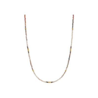 Collier Une A Une Mer & Ocean en laiton, pierres de lune et pyrite