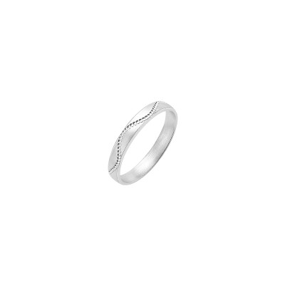 Alliance contemporaine en or blanc