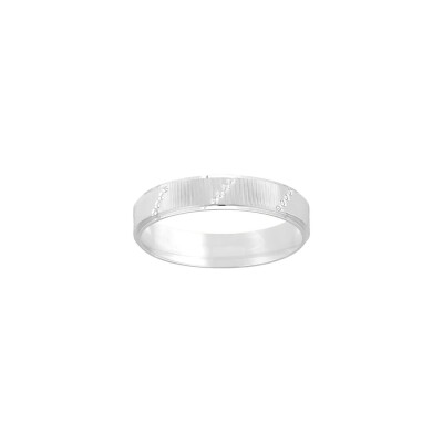 Alliance confort en or blanc