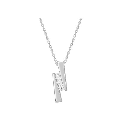 Collier en or blanc et diamant 0.15ct