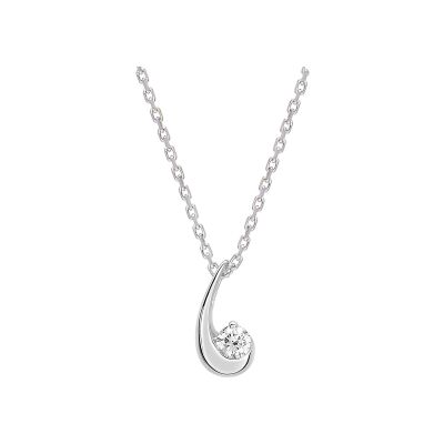 Collier en or blanc et diamant 0.08ct