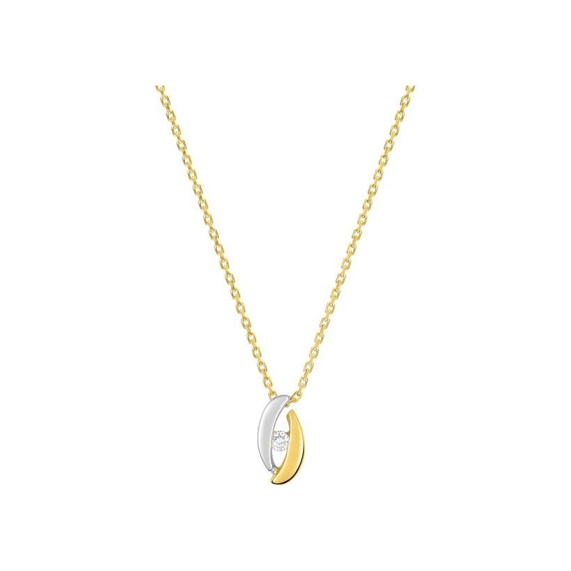 Collier en or jaune et diamant 0.04ct