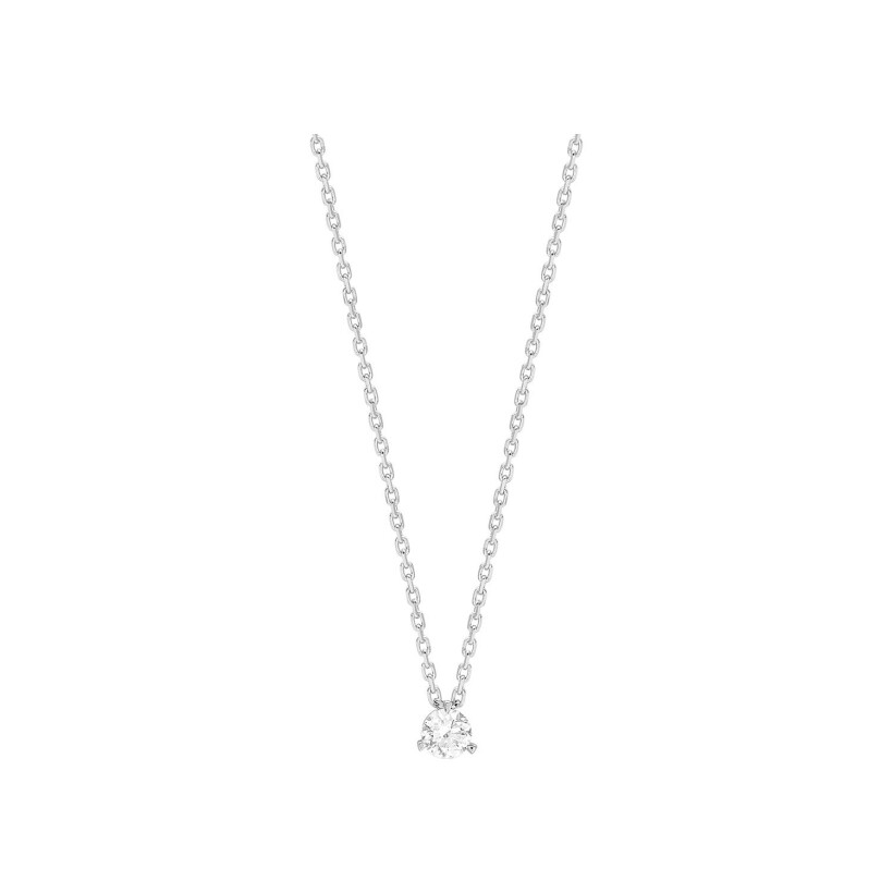 Collier en or blanc et diamant 0.14ct