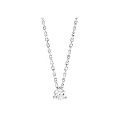 Collier en or blanc et diamant 0.14ct