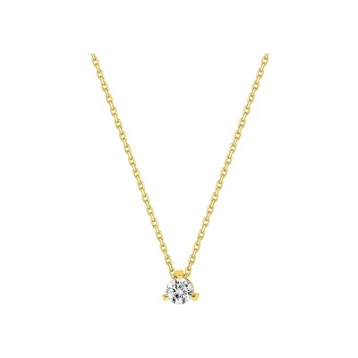 Collier en or jaune et diamant 0.18ct
