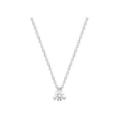 Collier en or blanc et diamant 0.18ct