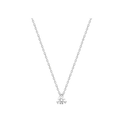 Collier en or blanc et diamant 0.18ct