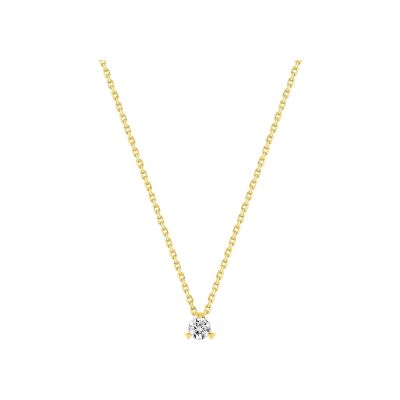 Collier en or jaune et diamant 0.10ct