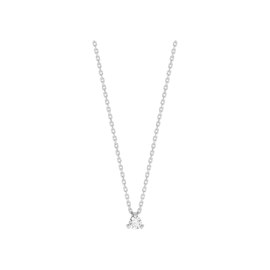 Collier en or blanc et diamant 0.10ct