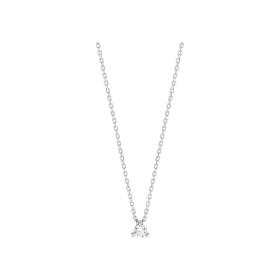 Collier en or blanc et diamant 0.10ct