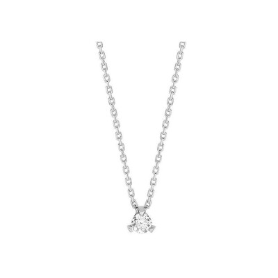 Collier en or blanc et diamant 0.10ct