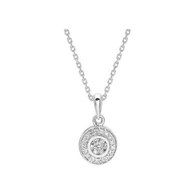 Collier en or blanc et diamant 0.10ct