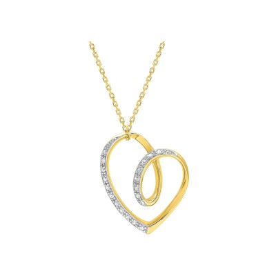 Collier en or jaune et diamant 0.09ct