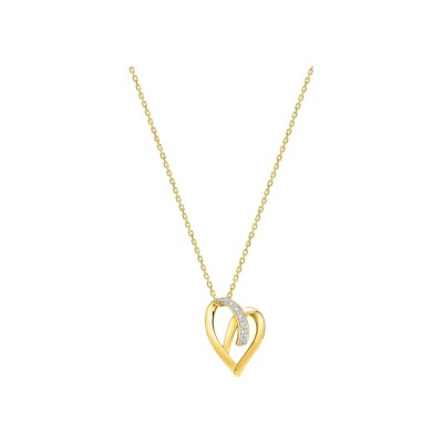 Collier en or jaune et diamant 0.02ct