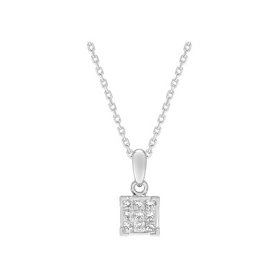 Collier en or blanc et diamant 0.15ct