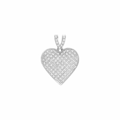 Pendentif en or blanc et diamants 0.3ct