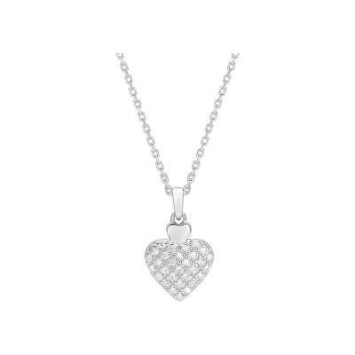 Collier en or blanc et diamant 0.12ct