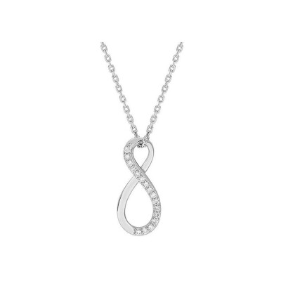 Collier en or blanc et diamant 0.05ct