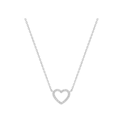 Collier en or blanc et diamant 0.06ct