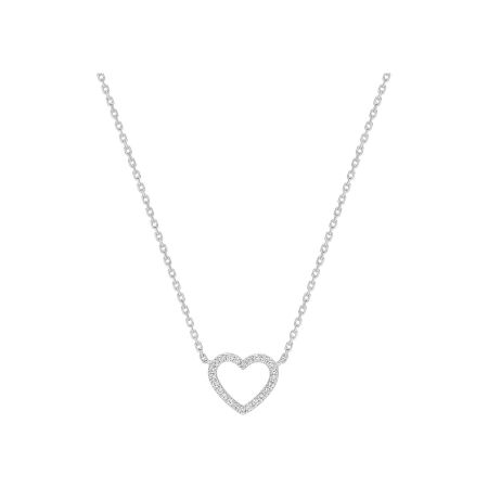 Collier en or blanc et diamant 0.06ct