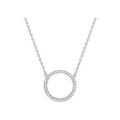Collier en or blanc et diamant 0.09ct