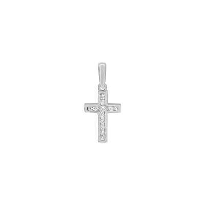 Pendentif en or blanc et diamant 0.10ct
