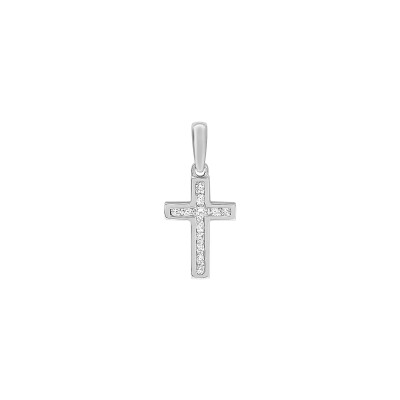 Pendentif en or blanc et diamant 0.11ct